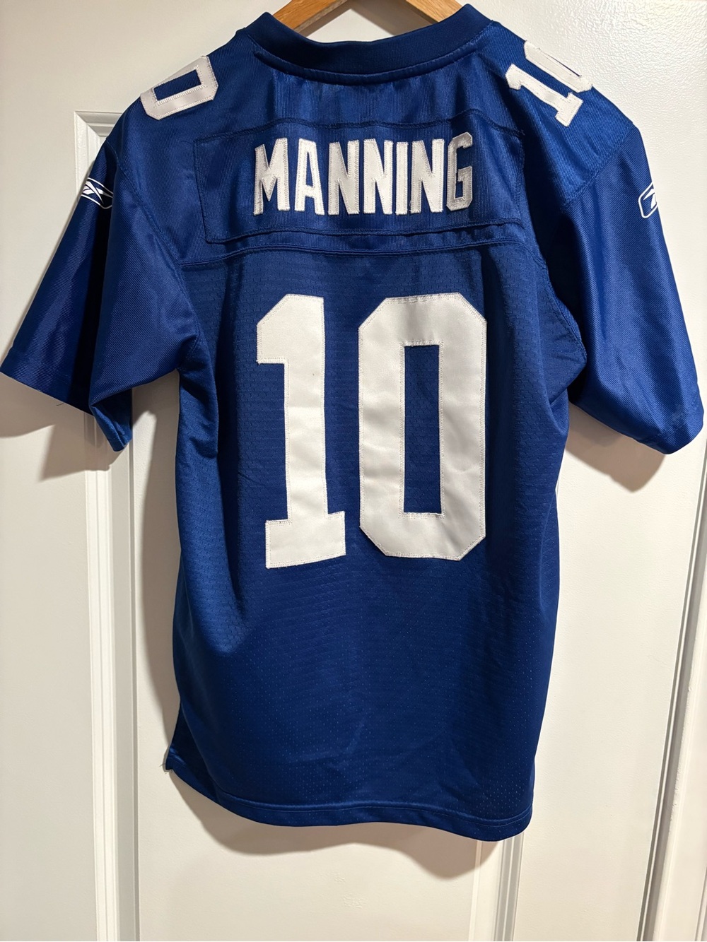 Vintage Reebok Youth Blue New York Giants NFL Jersey Eli Manning #10 Size Large